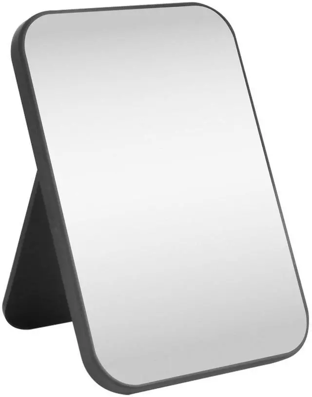 Main image of 8 Inch Desktop Makeup Mirror, Foldable Portable Princess Mirror with Stand,Table Desk Standing Cosmetic Mirror Wall Hanging Dual-Purpose Square Black