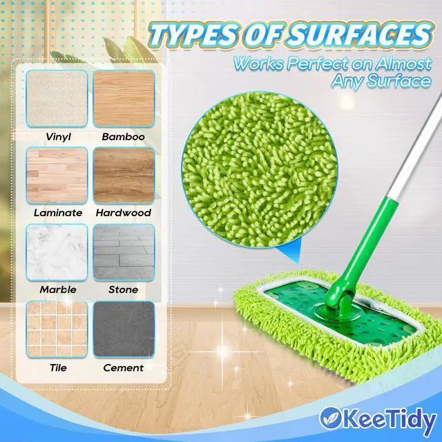 Alt view image 6 of 7 - Reusable Microfiber Mop Pads Compatible with Swiffer Sweeper Mop