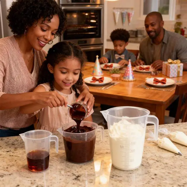 Alt view image 5 of 7 - Multi-Purpose Measuring Cup Set - 1/2 Cup BPA-Free Unbreakable Plastic - Stackable Dishwasher Safe - Liquid/Solid Measurement - Kitchen Essential