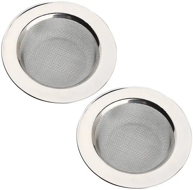 Main image of 4.5 Inch Stainless Steel Sink Drain Strainer Kitchen Sink Strainer Catches Food Debris & Hair Fine Mesh Rustproof Filter Basket for Standard Kitchen Sinks, Easy Clean
