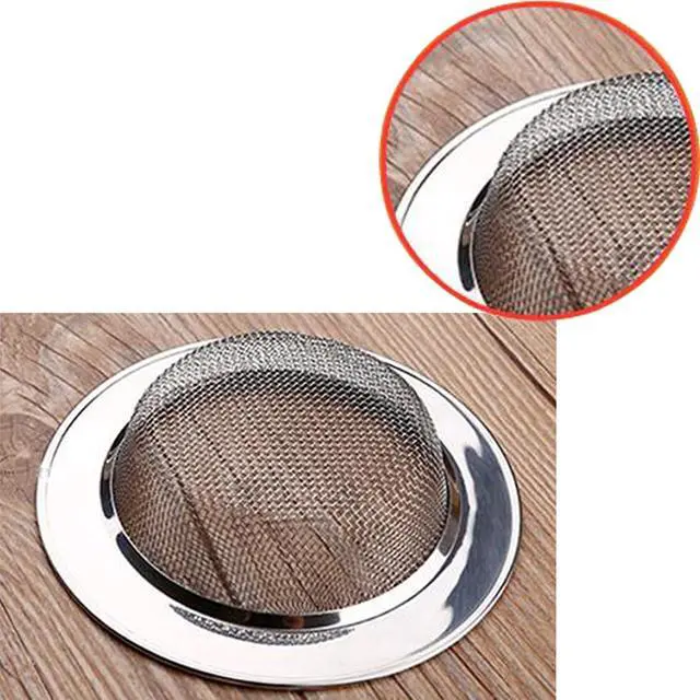 Alt view image 3 of 7 - 4.5 Inch Stainless Steel Sink Drain Strainer Kitchen Sink Strainer Catches Food Debris & Hair Fine Mesh Rustproof Filter Basket for Standard Kitchen Sinks, Easy Clean