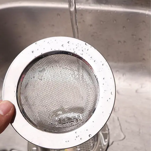 Alt view image 4 of 7 - 4.5 Inch Stainless Steel Sink Drain Strainer Kitchen Sink Strainer Catches Food Debris & Hair Fine Mesh Rustproof Filter Basket for Standard Kitchen Sinks, Easy Clean
