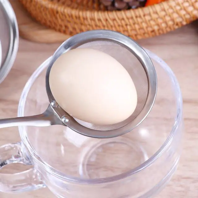 Alt view image 4 of 7 - 2 Pcs 2.9inch Fine Mesh Food Strainer Stainless Steel Skimmer Spoon Hot Pot Fat Strainer with Long Handle for Skimming Grease and Foam,9.64inch Long