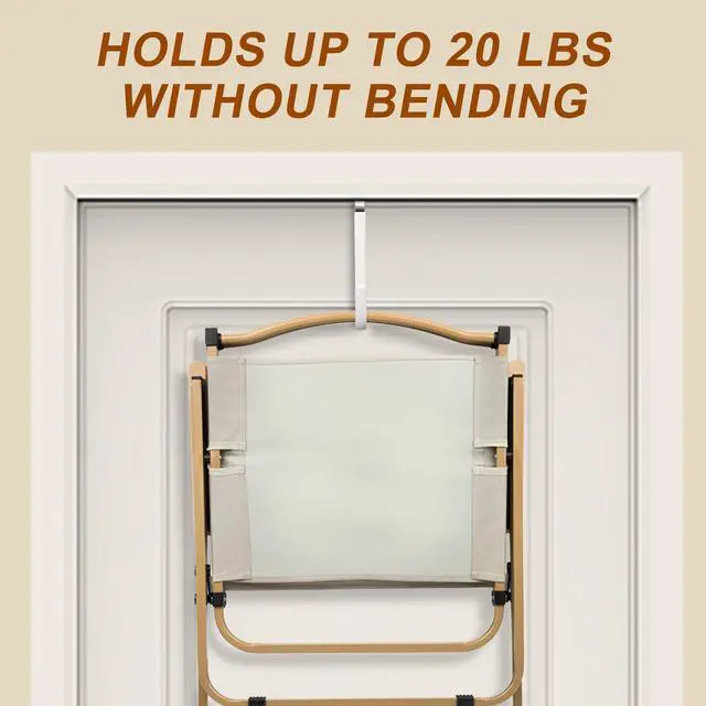 Alt view image 7 of 7 - Over the Door Hooks 4 Pack Rubber Coated Door Hanger for Hanging Clothes, Coats, Towels, Bags No Drill Over the Door Towel Rack, Hooks for Hanging, Dorm Essentials, Closet Organizer