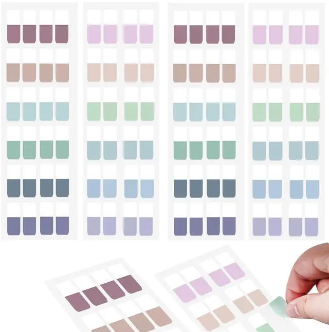 Main image of Sticky Index Tabs, 480 Pcs Colored Repositionable Page Markers