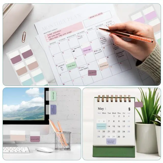 Alt view image 7 of 7 - Sticky Index Tabs, 480 Pcs Colored Repositionable Page Markers