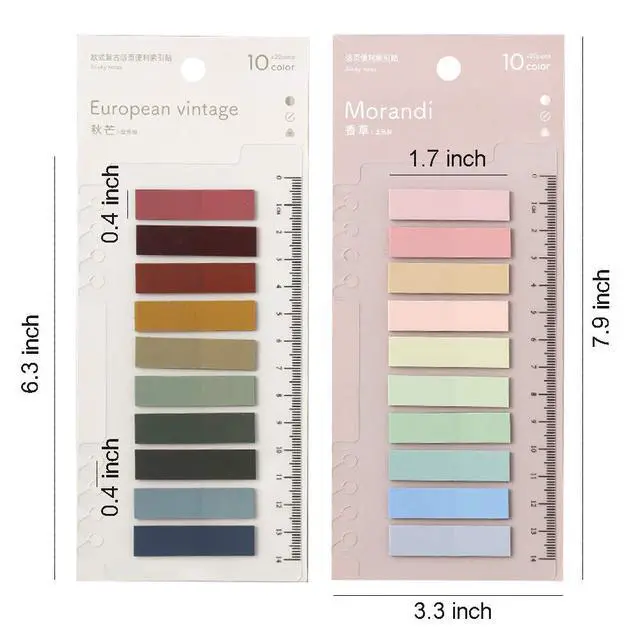 Alt view image 2 of 7 - 1200 Pieces Tabs 60 Colors Sticky Index Tabs, Writable and Repositionable File Tabs Flags for Pages or Book Markers, Reading Notes, Classify File