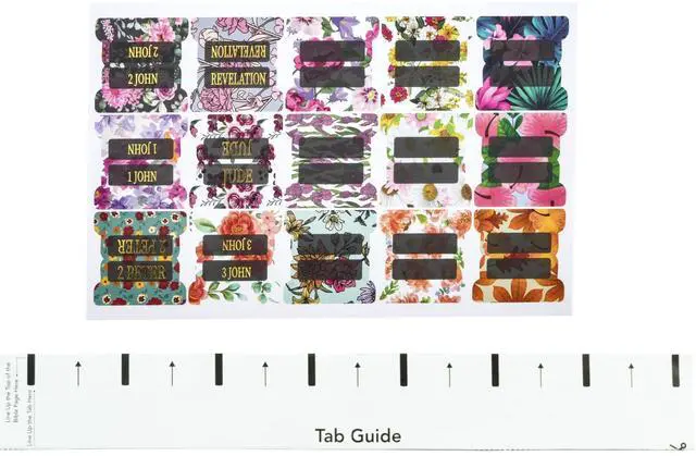 Alt view image 7 of 7 - Laminated Bible Tabs, 75 pcs, Gold Foil Embossed Lettering