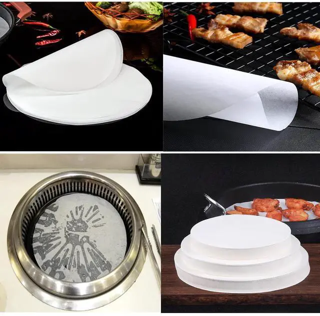 Alt view image 3 of 6 - 200 Pcs 8 Inches Parchment Rounds Precut Parchment Circles Baking Paper Liners for Oven, Pans, Air Fryer