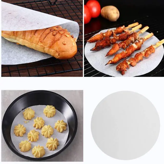 Alt view image 5 of 6 - 200 Pcs 8 Inches Parchment Rounds Precut Parchment Circles Baking Paper Liners for Oven, Pans, Air Fryer
