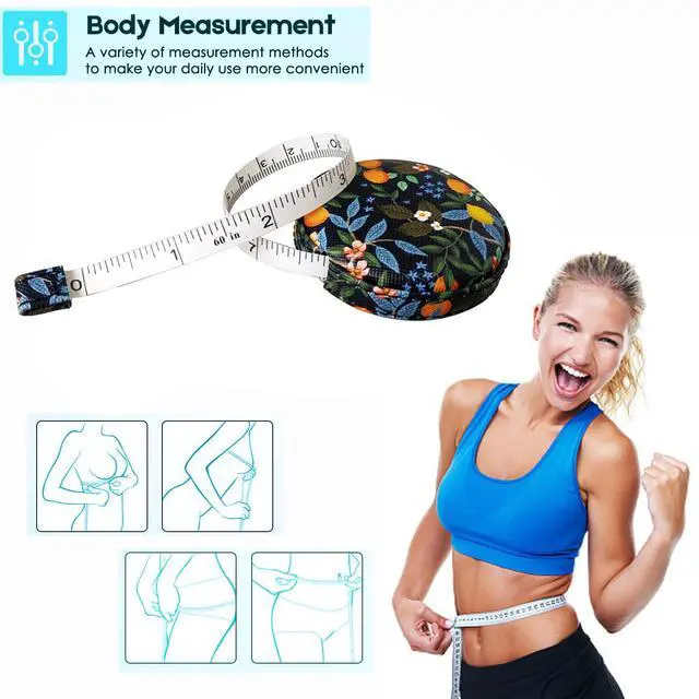 Alt view image 6 of 7 - Tape Measure Measuring Tape for Body Tailor Cloth Fabric Sewing Knitting Craft Weight Loss Measurements Retractable 60-inch 1.5 Meter Push Button Dual Sided Tape Measure