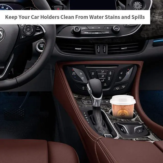 Alt view image 4 of 6 - 4 Pack 2.56" Car Coasters for Drinks Absorbent, Mandala Ceramic Cup Holder Coaster for Your Car with Fingertip Grip, Removable Cute Auto Accessories, Keep Vehicle Clean for Women & Girls