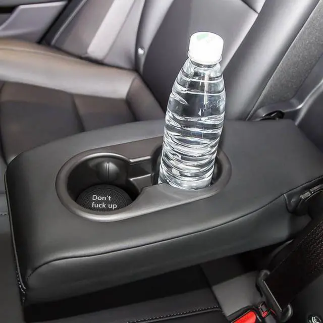 Alt view image 6 of 7 - Cup Holder Coasters, 2.75 Inch Non-Slip PVC Insert Coaster, Anti-Scratch Auto Cup Mats for Women Men, Vehicle Interior Accessories Universal for Car, SUV, Truck (D Black/2PCS), 2 Pack