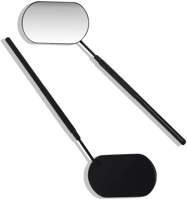 Main image of Lash Mirror Extra Large Makeup Mirror for Eyelash Extensions Detachable Stainless Steel Square Round Lash Extension Accessories(Black)