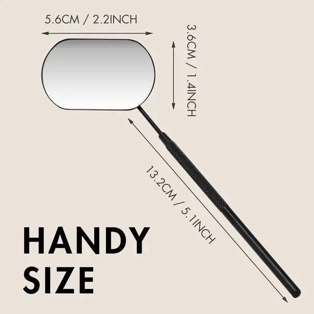 Alt view image 7 of 7 - Lash Mirror Extra Large Makeup Mirror for Eyelash Extensions Detachable Stainless Steel Square Round Lash Extension Accessories(Black)