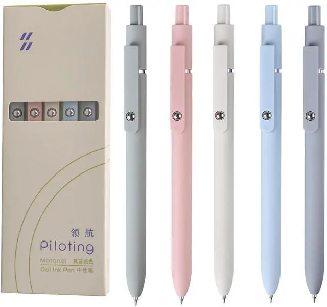 Main image of Morandi Gel Ink Pens Set, Black Ink, 5 Pack