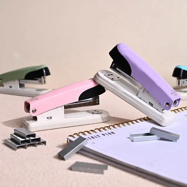 Alt view image 7 of 7 - Stapler, Desktop Metal Staplers with 2000 Standard Staples, 25 Sheet Capacity, One Finger Stapling, Jam Free, No Effort Staplers For Classroom, Office or Desk (Purple)