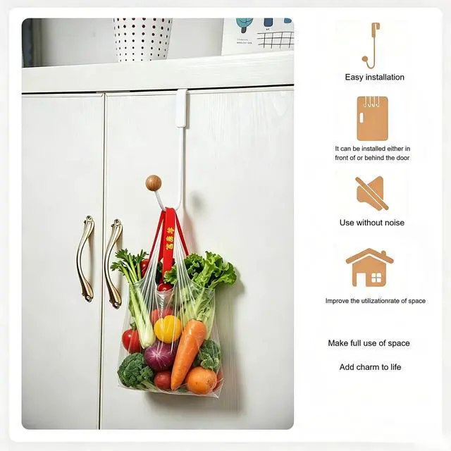 Alt view image 4 of 7 - 2 Pack White Over The Door Hooks Single Metal Door Hanger Organizer, Coat Rack Over Door Hook Fits Doors Up to 1.6 Inch Thick, No Drill Door Hooks for Towels Bags Bathroom Kitchen RV