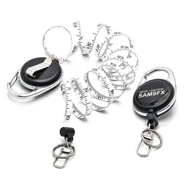 Alt view image 7 of 7 - Tape Measure Retractor Fly Fishing Zinger Retractors Carabiner Style Clip on Back Tether Tools Badge Holder (1PC in Pack)