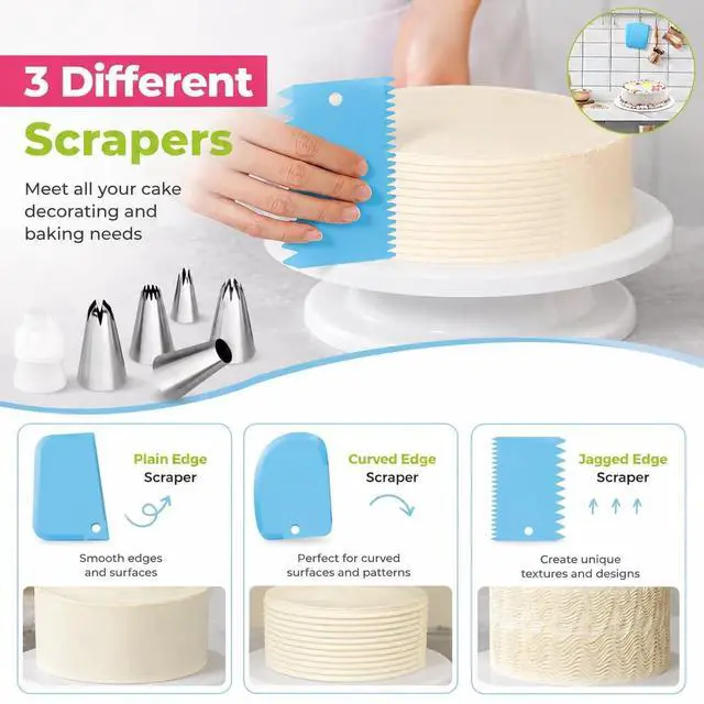 Alt view image 6 of 7 - 17 Pcs Reusable Piping Bags and Tips Set, Professional Cake Decorating Supplies with Standard Couplers and Silicone Rings, Frosting Baking Tools for Cupcake and Cookie Icing Decoration