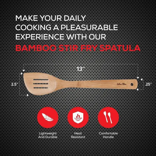 Alt view image 2 of 7 - Slotted Spatula, Natural Bamboo, 13-Inch