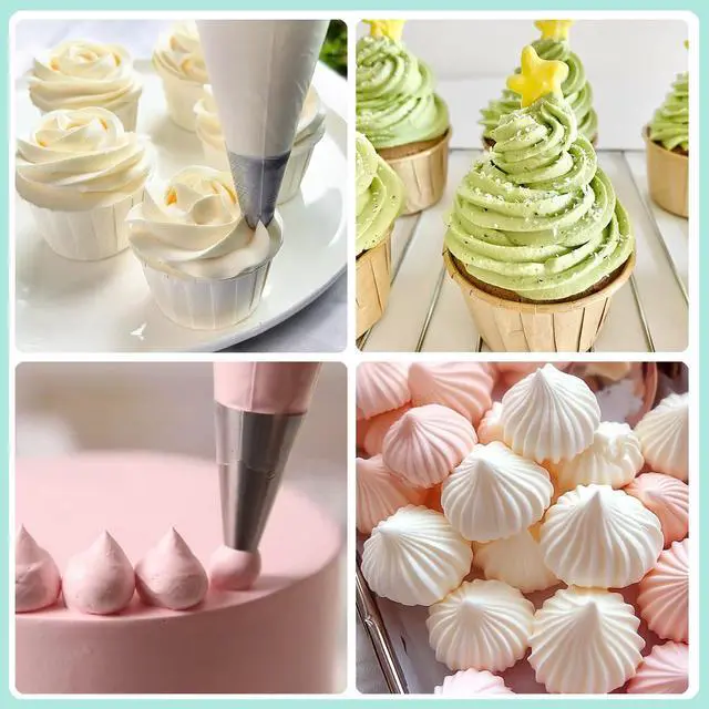 Alt view image 6 of 7 - 8Pcs Flower Piping Tips Set Stainless Steel Baking Tools Cookies, Cupcakes Rose & Wedding Cake Decorating Icing & Frosting Pastry Nozzles Yiont