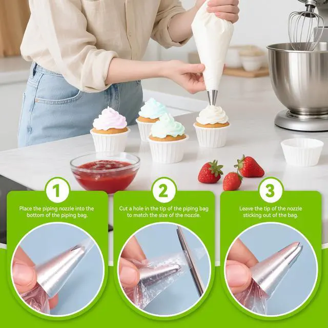 Alt view image 3 of 7 - 9PCS Large Piping Tips Set, Stainless Steel Cake Decorating Tips, Pastry Cake Decorating Tips Baking Tools for Baking Cupcakes, Cake Decorating