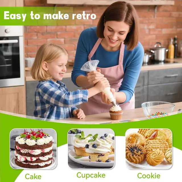 Alt view image 4 of 7 - 9PCS Large Piping Tips Set, Stainless Steel Cake Decorating Tips, Pastry Cake Decorating Tips Baking Tools for Baking Cupcakes, Cake Decorating