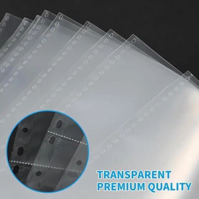 Alt view image 7 of 7 - 40 Pack 9 Pocket Card Sleeves Binder SheetsHolds 720 Cards, Clear Trading Card Sleeve Pages Protector for 3 Ring Binder, Fit for Baseball,Football,Game,Business Cards
