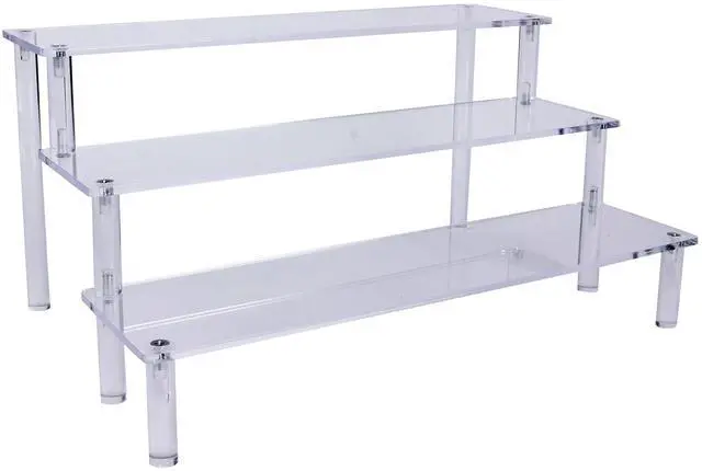 Main image of 3 Tier Acrylic Perfume Organizer Stand,Display Shelf Risers,Clear,11in,DIY