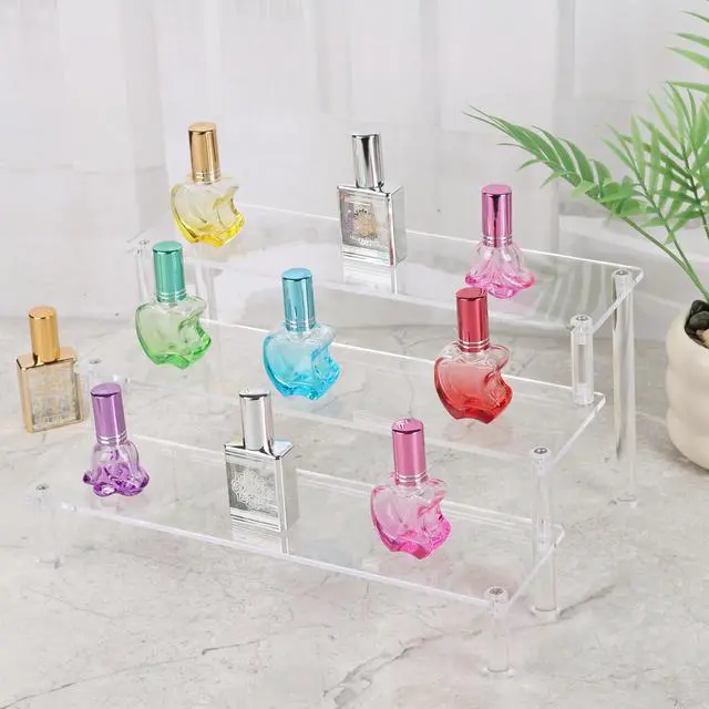 Alt view image 2 of 7 - 3 Tier Acrylic Perfume Organizer Stand,Display Shelf Risers,Clear,11in,DIY