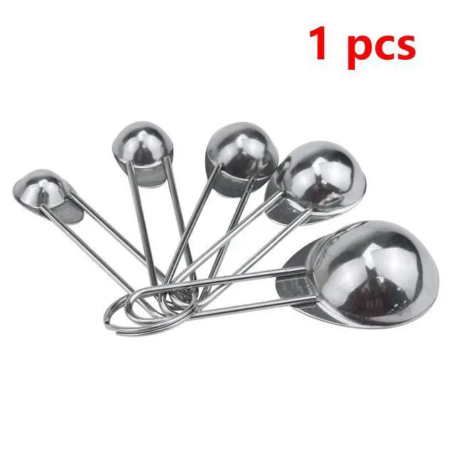 Alt view image 4 of 4 - Measuring Spoons, Stainless Steel 5-Piece Measuring Spoon Cups Set- 1/8 tsp, 1/4 tsp, 1/2 tsp, 1 tsp & 1 tbsp for Measuring Dry and Liquid Ingredients