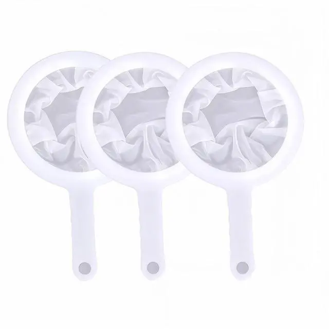Main image of High Density Ultra-Fine Nylon Mesh Strainer Set - 3 in 1 (100/200/400 Micron) -Nylon Mesh, 100/200/400 Mesh for Coffee, Honey, Wine,Milk, Juice - Food Grade w/Non-Slip Handle & Hang Hole