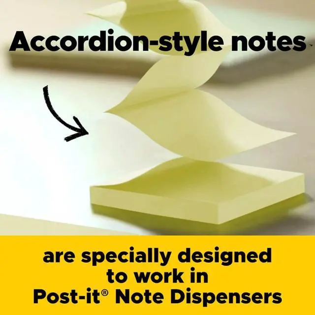 Alt view image 4 of 7 - Pop-up Notes, 3 x 3 in, Assorted Brights, 5 Pads, 100 Sheets/Pad