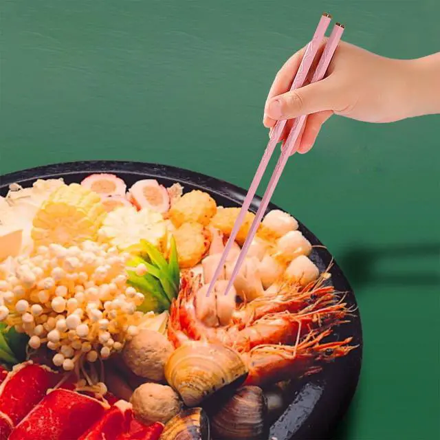 Alt view image 6 of 6 - 5 Pairs Reusable Fiberglass Chopsticks Dishwasher Safe, Japanese Style Chop Sticks Gift Sets, 9.4 Inch/24cm Matte Non-Slip