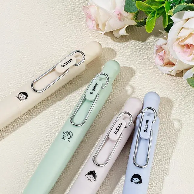 Alt view image 7 of 7 - 4Pcs Mini Gel Pens, Cute Retractable Small Pocket Pen, Fat Pens for Arthritis Hands, Quick Dry Black Ink 0.5mm Pens, Gel Ink Pen Smooth Writing for Journaling Note Taking (Morandi)