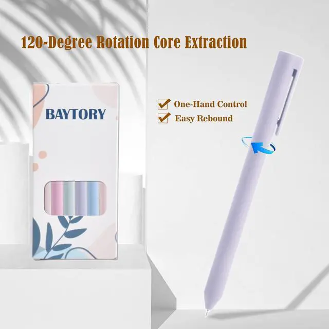 Alt view image 3 of 7 - 6Pcs Colored Gel Pens, Pastel Ink Colors, Quick Dry Ink Pen Fine Point 0.5mm Smooth Writing for School Supplies Journaling Notetaking Stationery