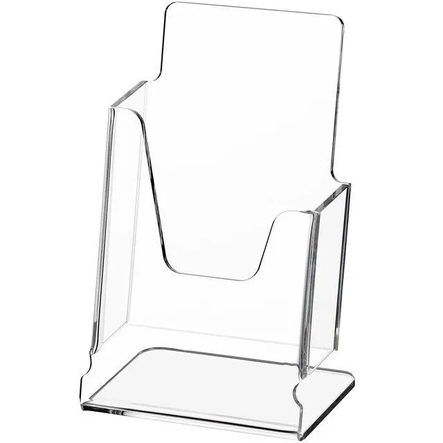 Main image of Acrylic Brochure Holder 4x9 Inch,Clear Pamphlet Holder Display Stand for Trifold 4 Inch Flyers,Pamphlets,Booklets,Menu,Leaflets for Office,Home,Store,Trade Exhibition,1 Pack,A6