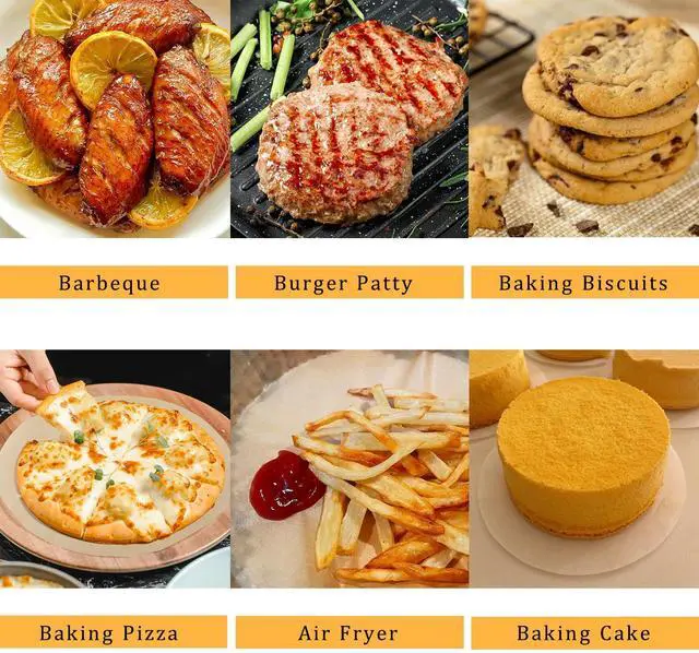 Alt view image 4 of 5 - 150 Pcs Round Baking Parchment Paper, 50 Each of 7", 8", 9", Unbleached Non-Stick Round Baking Sheets Precut Liners for Cake Pans Air Fryer Grilling Pizza Springform Pan