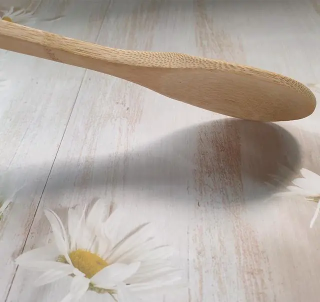 Alt view image 5 of 7 - 9 Inch Bamboo Rice Scoops Paddles, Wooden Non-stick Rice Spatula, Large Wood Serving Salad Spoons Scooper for Cooking, Stirring Soup, Sushi Kitchen Utensil Set (3 Pack)