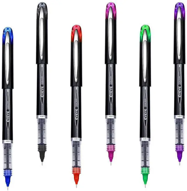 Main image of 0.5mm Rollerball Pens 6 Assorted Colors, Extra Fine Point Needle Pen Quick Dry, Liquid Ink Pens Fine Point Smooth Writing Pen for Journaling, Note Taking, Office, School Supplies