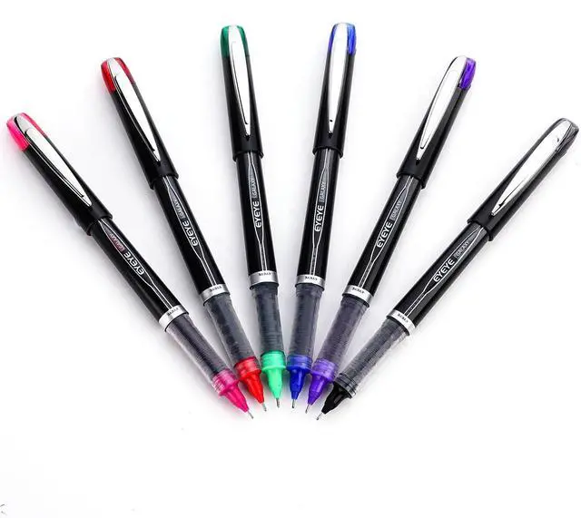 Alt view image 3 of 7 - 0.5mm Rollerball Pens 6 Assorted Colors, Extra Fine Point Needle Pen Quick Dry, Liquid Ink Pens Fine Point Smooth Writing Pen for Journaling, Note Taking, Office, School Supplies