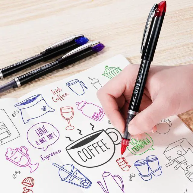 Alt view image 5 of 7 - 0.5mm Rollerball Pens 6 Assorted Colors, Extra Fine Point Needle Pen Quick Dry, Liquid Ink Pens Fine Point Smooth Writing Pen for Journaling, Note Taking, Office, School Supplies
