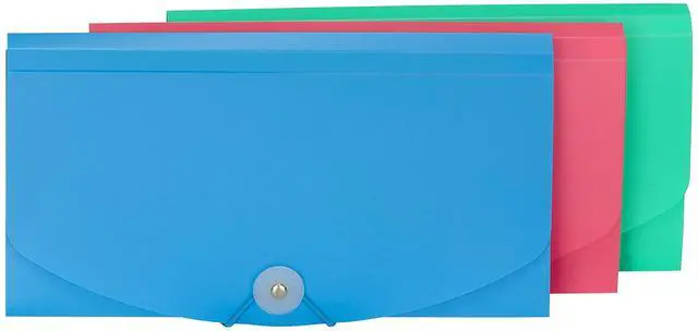 Alt view image 3 of 7 - 13-Pocket Poly Expanding File, 10 x 5 Inches, Junior Size for Receipts and Checks, Includes Tabs, 1 File, Color May Vary (58710)