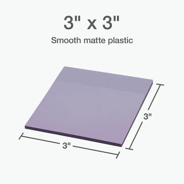 Alt view image 3 of 7 - Translucent Sticky Notes, Transparent Self-Stick Notes, 3" x 3", Pastel Colors, 8 Pads, 50 Notes Per Pad, 400 Sheets (1006595)