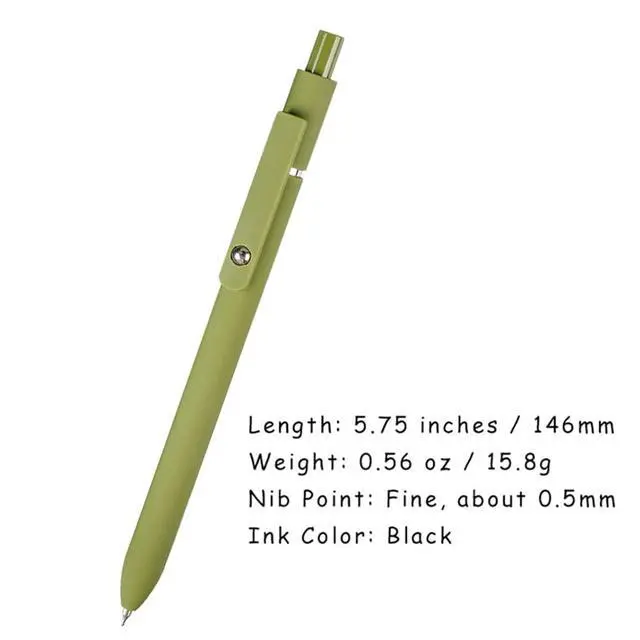 Alt view image 4 of 5 - 5PCS Gel Pens Quick Dry Ink Pens Fine Point 0.5mm Retractable Press Gel Pens Rolling Ball Black Ink Smooth Writing for Office School Student Exercise (Retro)