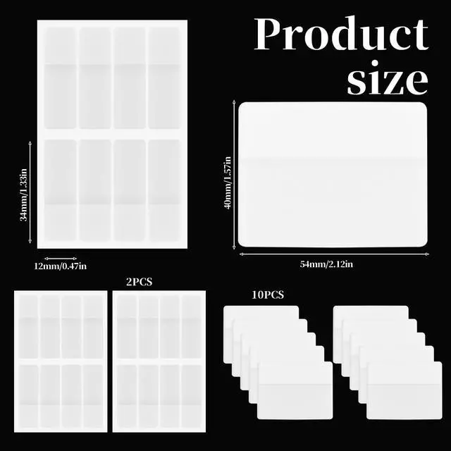 Alt view image 2 of 7 - 2 Size Page Markers Writable File Tabs, 720Pcs Sticky Index Tabs, White Page Pop up Markers Labels for Notebooks, Binders, File Folders, Books, 1.6 x 2.1 Inch, 1.3 x 0.5 Inch