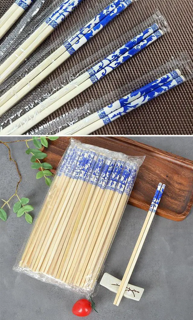 Alt view image 2 of 7 - Chopsticks Disposable Bulk Disposable Bamboo Chopsticks Premium Chop Sticks for Japanese Sushi and Chinese Dishes Individually Wrapped (25 Pairs)