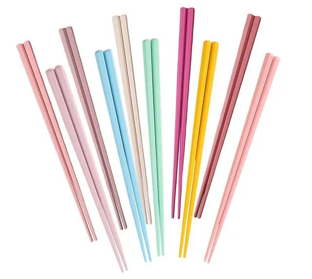 Alt view image 2 of 7 - Chopsticks 10Pairs Dishwasher Safe Reusable Easy to Use Chopsticks Set 9.5 Inches for Sushi, Ramen, Asian Cuisine, Matte Non-slip (10 Pairs)