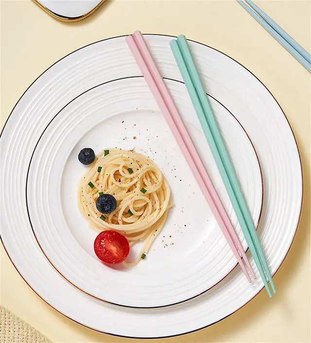 Alt view image 6 of 7 - Chopsticks 10Pairs Dishwasher Safe Reusable Easy to Use Chopsticks Set 9.5 Inches for Sushi, Ramen, Asian Cuisine, Matte Non-slip (10 Pairs)